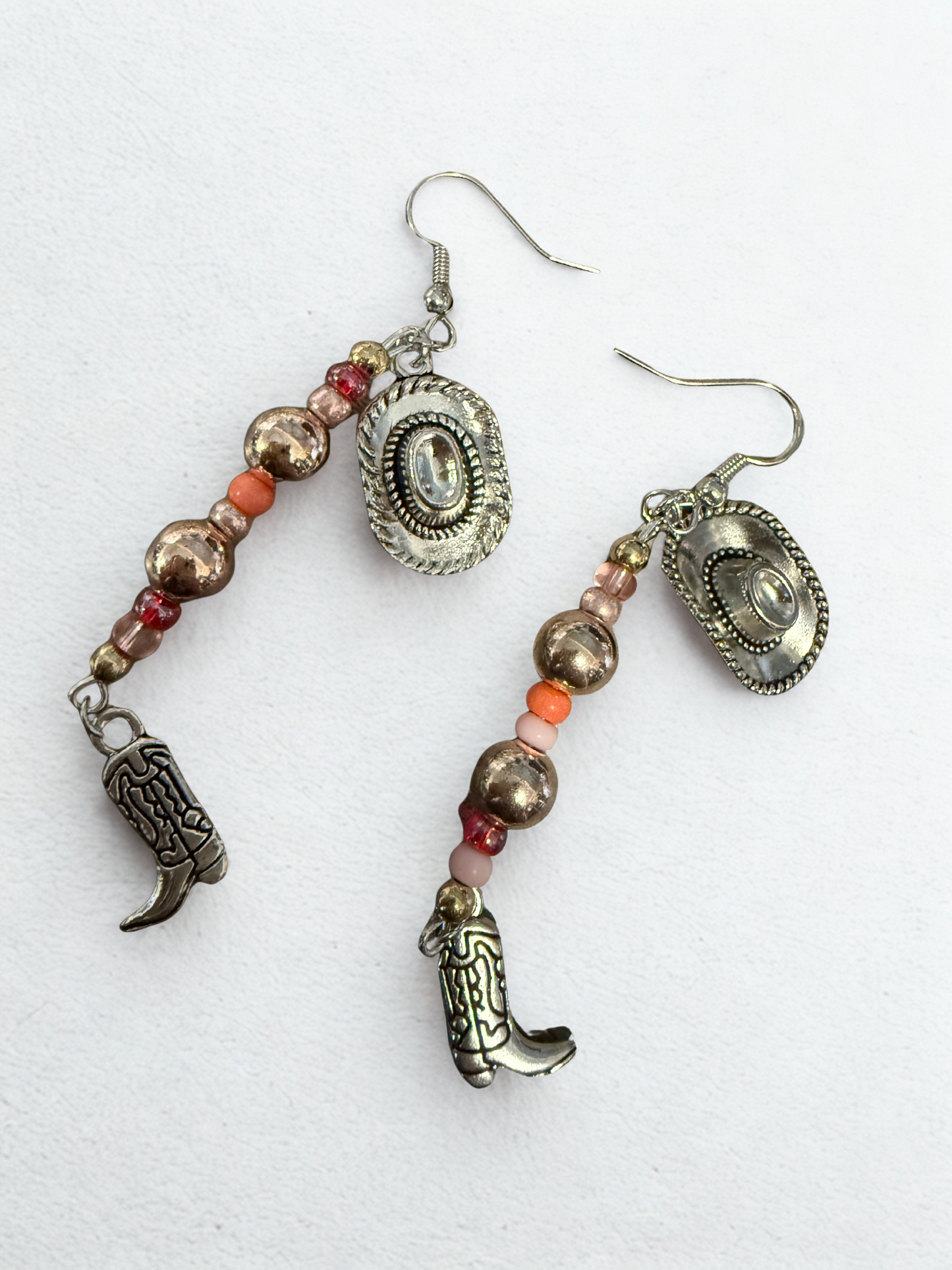 Wild Pixy Collective - Cowgirl Hat + Boots Earrings in Silver