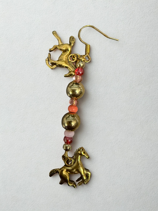 Wild Pixy Collective - Horse Earrings in Gold