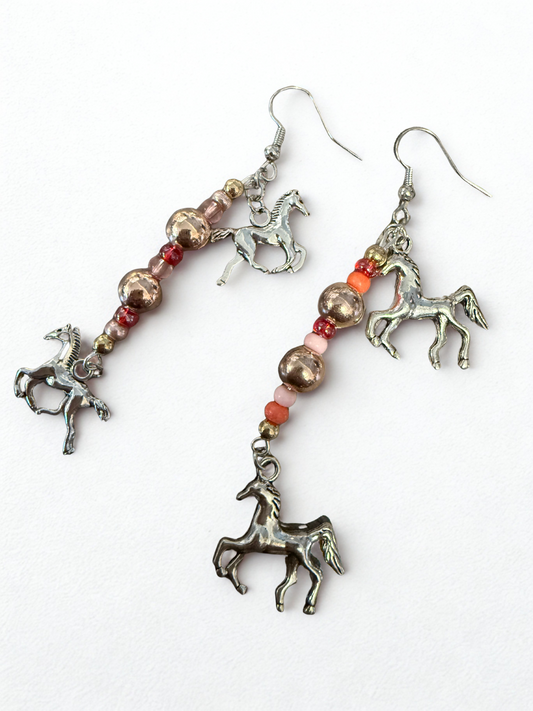 Wild Pixy Collective - Horse Earrings in Silver